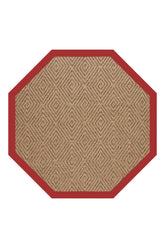 Islamorada-Diamond Canvas Jockey Red Area Rug