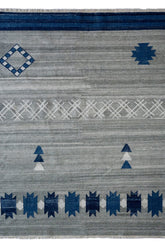 Vintage Moroc Indigo Gray Area Rug
