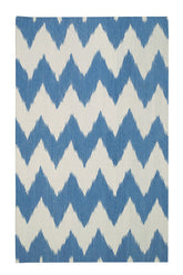 Wild Chev Grecian Blue Area Rug