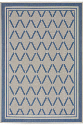 Finesse-Lattice Capri Blue Area Rug