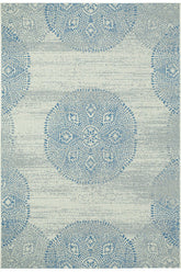Finesse-Mandala Capri Blue Area Rug