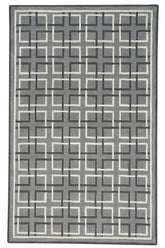 Square Trellis Grey Area Rug