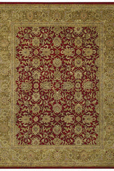 Velvet-Meshed Tuscan Red Area Rug