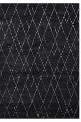 Geometrics Black Ivory Area Rug