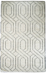 Geometrics Ivory Black Area Rug