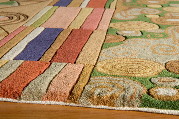 Momeni Wool Area Rug From New Wave, Multicolor 5'3