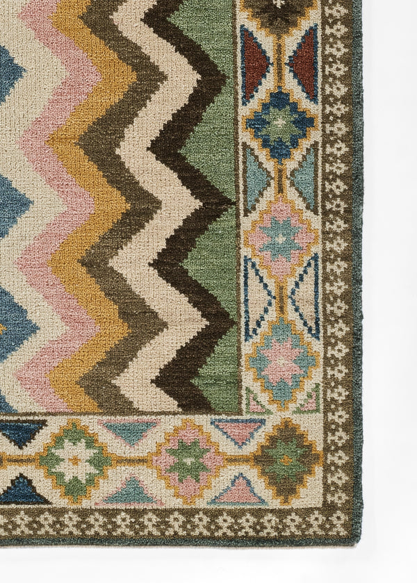 Nomad Rectangle Area Rug - Multicolor Wool, 9' X 12' lifestyle
