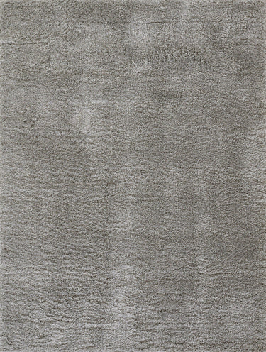 Novogratz Nola Shag NS-01 Light Grey Machine - Made Area Rug, 5'3" X 7'