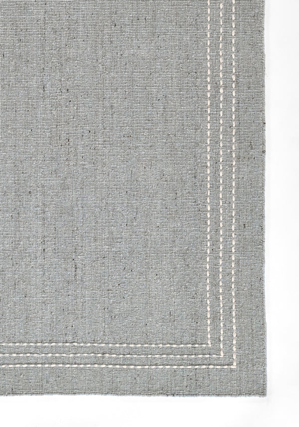 Striped Blue Area Rug, Oliver 9' X 12' lifestyle