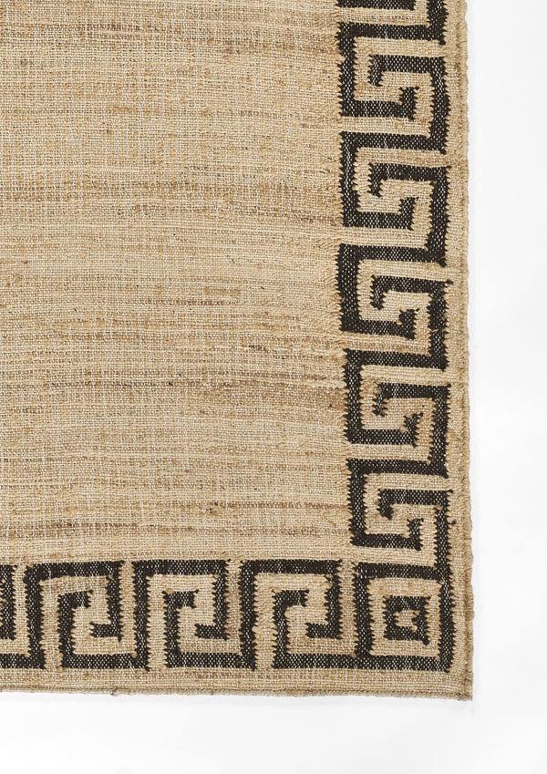 Greek Key Brown Area Rug, Orchard 3'6