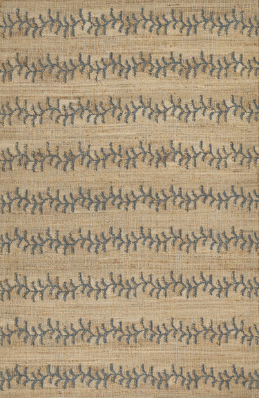 Erin Gates ORC-8 Vine Stripe Area Rug, Blue 3'6" X 5'6"