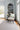 Brown Stripe area rug 2'3" X 8 - styled in a living room