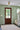 Grey area rug 27 2'7 - detail shot showing pile and weave