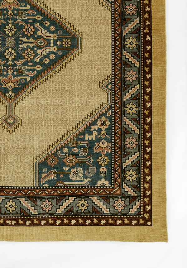 Medallion Blue Area Rug, Serab 9' X 12' lifestyle