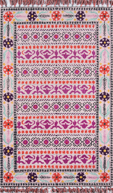 Momeni TA-07 Area Rug, Pink 5' X 8'