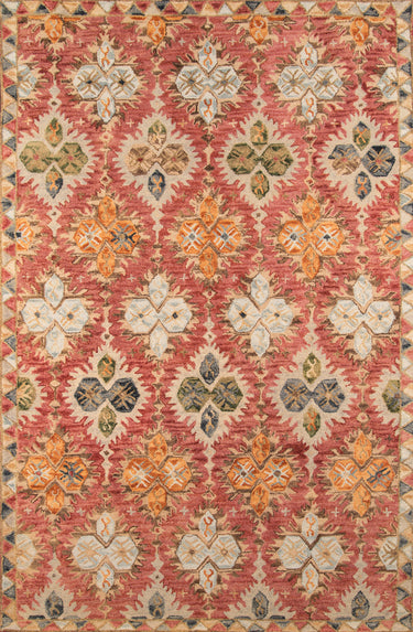 Momeni Tangier 100% Wool Red Area Rug, 5' X 8'