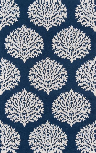 Momeni Veranda VR-45 Navy Hand Hooked Area Rug, 2' X 3'