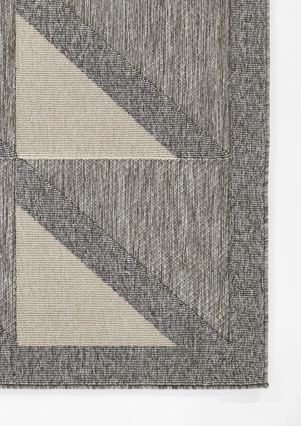 Geometric Grey Area Rug, Vines 3'11