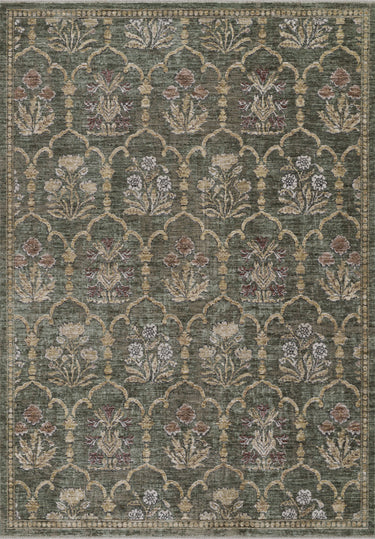 Green Wisteria Machine - Made Runner Rug by Momeni, 2'3" X 7'10" Runner
