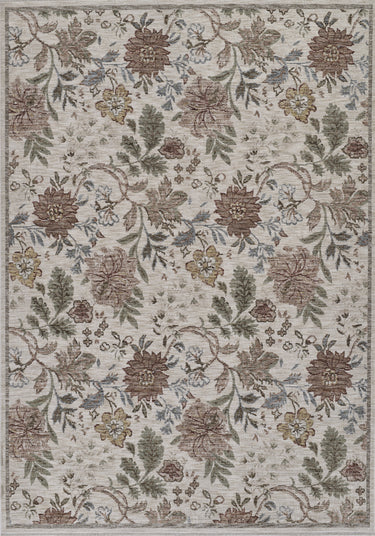 Momeni Wisteria WIS-2 Ivory Machine - Made Runner Rug, 2'3" X 7'10" Runner