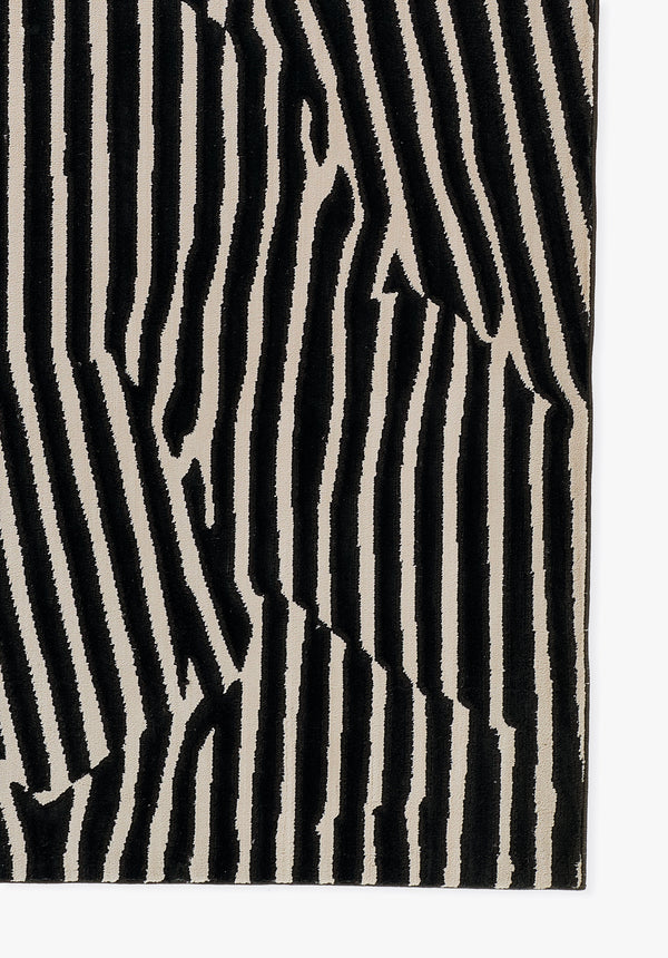 Xander XAN-2 Contemporary Area Rug in Black, 5'3