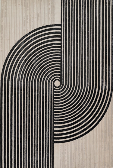 Ivory Machine - Made Area Rug, Xander XAN-5 5'3" X 7'6"