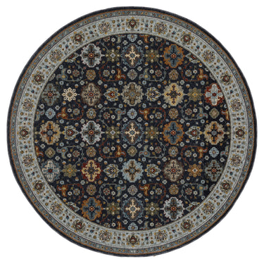 Oriental Weavers Aberdeen 561B1 Blue and Multi Round Accent Polyester Round Rug - 7'10" Round