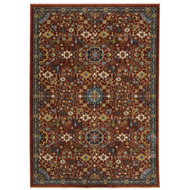 Oriental Weavers Aberdeen 006R1 Red and Multi Medium Living Room Rug Polyester Area Rug - 5'3" x 7'6"