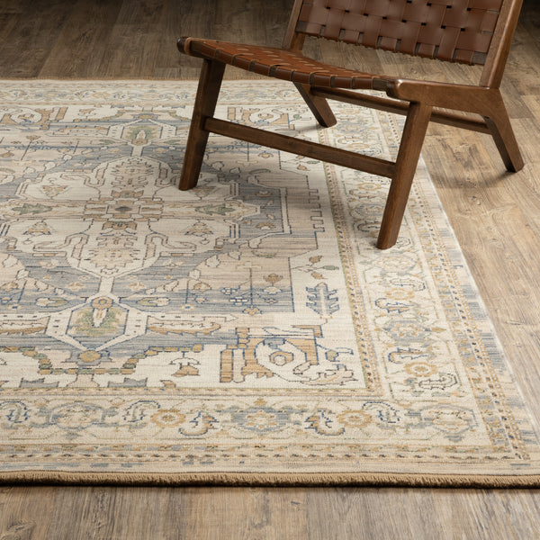 Oriental Weavers Acacia ACA07 Beige and Gray Extra Large Room Anchor Traditional Area Rug - 9'10