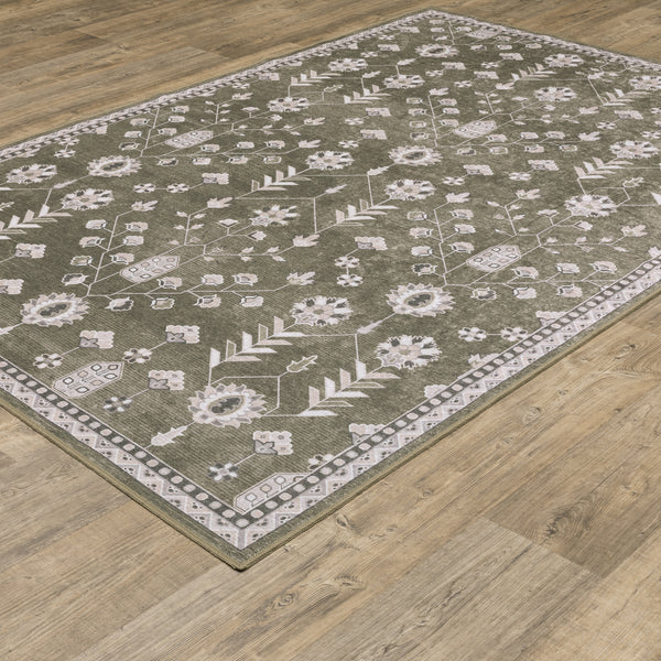 Oriental Weavers Addison ADD07 Brown and Ivory Large Seating Area Rug Polyester Area Rug - 7'6