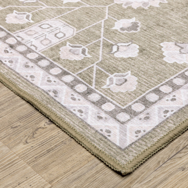Oriental Weavers Addison ADD07 Brown and Ivory Hallway Runner Traditional Runner Rug - 2' x 7' lifestyle