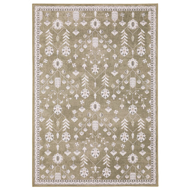 Oriental Weavers Addison ADD07 Brown and Ivory Small Entryway Accent Medallion Area Rug - 2' x 3'