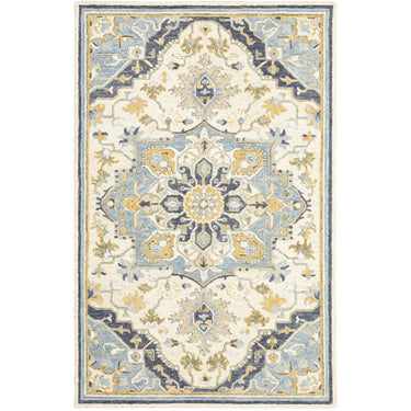 Oriental Weavers Alfresco 28402 Blue and Ivory Extra Large Room Anchor Traditional Area Rug - 10' x 13'