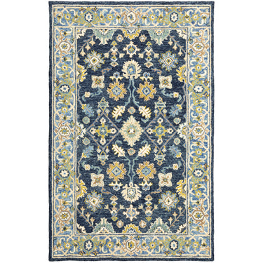 Oriental Weavers Alfresco 28405 Navy and Blue Medium Living Room Rug Wool Area Rug - 5' x 8'