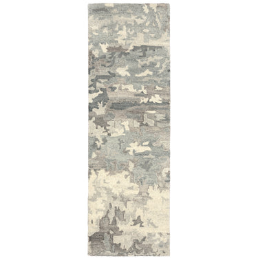 Oriental Weavers Anastasia Grey 68006 Gray and Charcoal Hallway Runner Wool Runner Rug - 2'6" x 8'