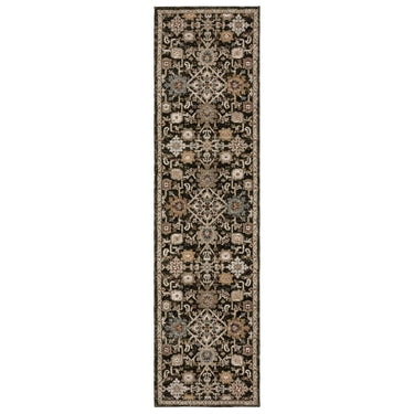 Oriental Weavers Andorra 2396B Brown and Multi Hallway Runner Traditional Runner Rug - 2'3" x 8'