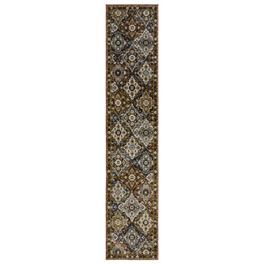 Oriental Weavers Andorra 2408A Red and Multi Hallway Runner Polypropylene Runner Rug - 2'6" x 12'