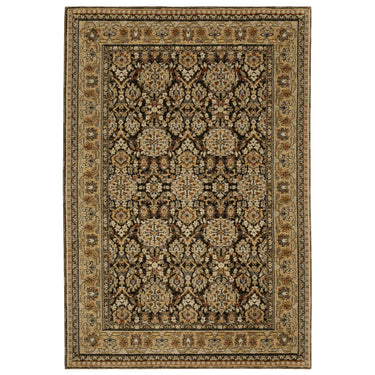 Oriental Weavers Andorra 2431A Brown and Gold Oversized Dining Room Rug Medallion Area Rug - 7'10" x 10'10"