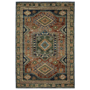 Oriental Weavers Andorra 2442A Blue and Multi Small Entryway Accent Polypropylene Area Rug - 1'10" x 3'2"