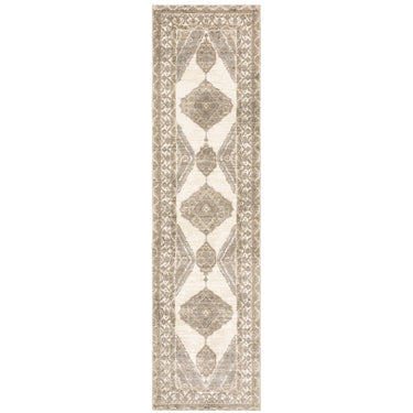 Oriental Weavers Andorra 298C0 Beige and Ivory Hallway Runner Polypropylene Runner Rug - 2'3" x 8'