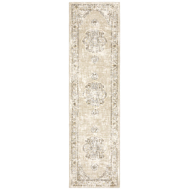 Oriental Weavers Andorra 303D0 Beige and Ivory Hallway Runner Traditional Runner Rug - 2'3" x 8'