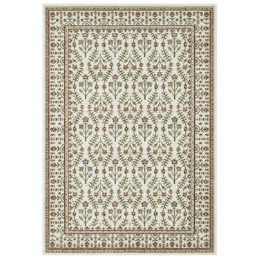 Oriental Weavers Andorra 3717A Ivory and Red Medium Living Room Rug Traditional Area Rug - 5'3" x 7'3"