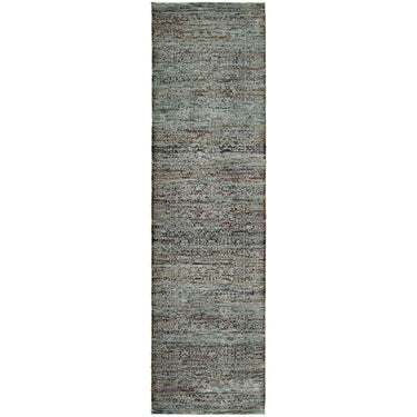 Oriental Weavers Andorra 7127A Blue and Purple Hallway Runner Polypropylene Runner Rug - 2'3" x 8'