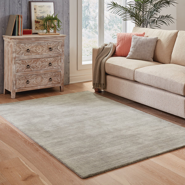 Oriental Weavers Aniston Grey 27108 Gray Extra Large Room Anchor Solid Area Rug - 10' x 13' lifestyle