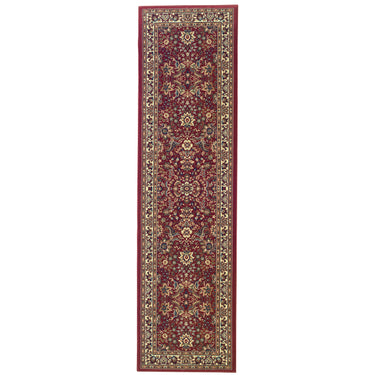 Oriental Weavers Ariana 113R3 Red and Ivory Hallway Runner Traditional Runner Rug - 2'3" x 7'9"