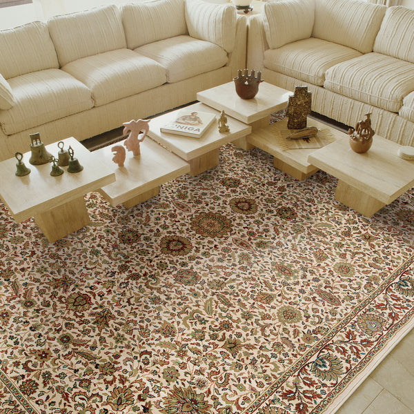 Oriental Weavers Ariana 172W3 Ivory and Green Round Accent Traditional Round Rug - 6' Round lifestyle