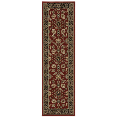 Oriental Weavers Ariana 271C3 Red and Black Hallway Runner Polypropylene Runner Rug - 2'3" x 7'9"