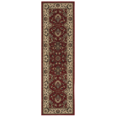 Oriental Weavers Ariana 311C3 Red and Ivory Hallway Runner Medallion Runner Rug - 2'3" x 7'9"