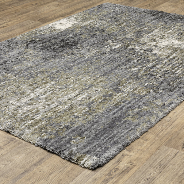Oriental Weavers Aspen Grey 2060W Gray and Ivory Medium Living Room Rug Abstract Area Rug - 5'3