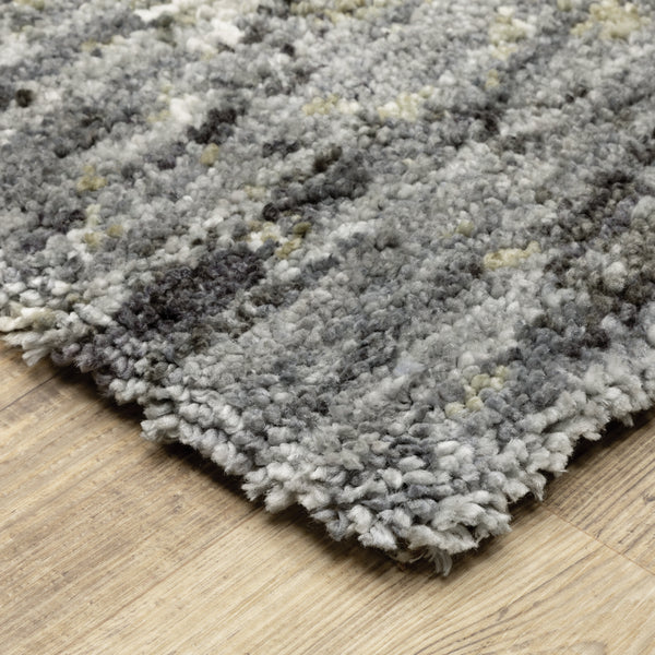 Oriental Weavers Aspen Grey 2060W Gray and Ivory Hallway Runner Abstract Runner Rug - 2'3